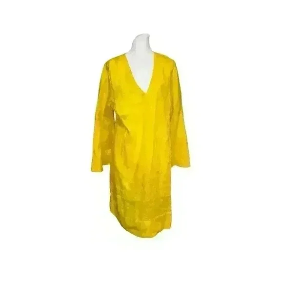 Soft Surroundings | Dresses | Soft Surroundings Milano Linen Dress Womens  Size M Sunstruck Yellow Lightweight | Poshmark